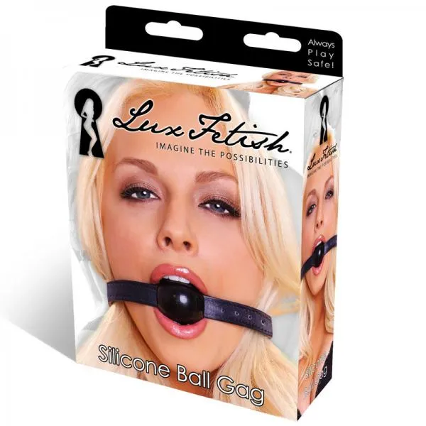 Lux Fetish Silicone Ball Gag Black OS Electric Eel Anal Lux Fetish Silicone Ball Gag Black OS Electric Eel Anal