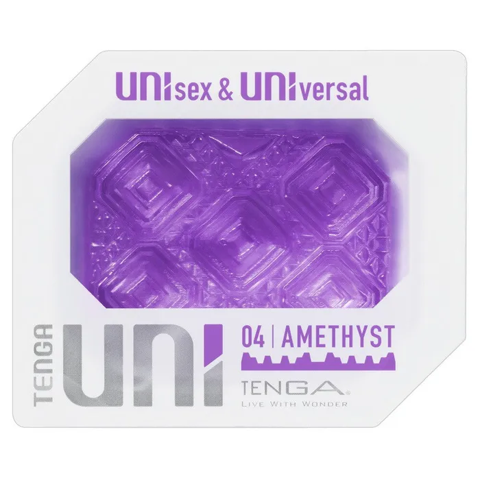 Vibrators Embossed and compact unisex stimulator Tenga Uni Amethyst Tenga