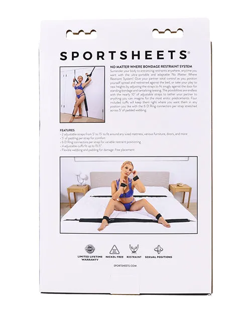 Anal Saffron No Matter Where Adjustable Bondage Restraint System Black Sportsheets International Anal Saffron No Matter Where Adjustable Bondage Restraint System Black Sportsheets International