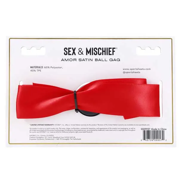 Male Sex Toys iloveexcitement Sex and Mischief by Sportsheets Amor Satin Ball Gag