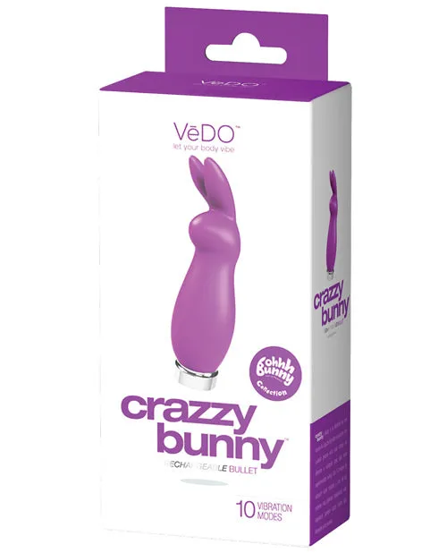 Savvy Co Vibrators Vedo Crazzy Bunny Rechargeable Bullet